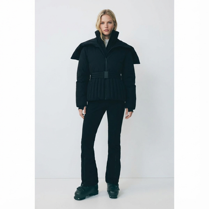 Waterafstotende ski-jas met afritsbare capuchon en getailleerde pasvorm voor dames