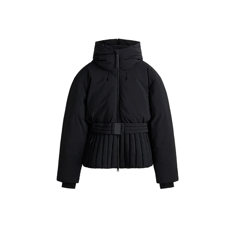 Waterafstotende ski-jas met afritsbare capuchon en getailleerde pasvorm voor dames