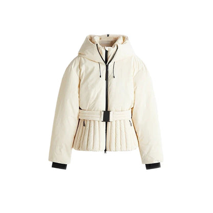 Waterafstotende ski-jas met afritsbare capuchon en getailleerde pasvorm voor dames