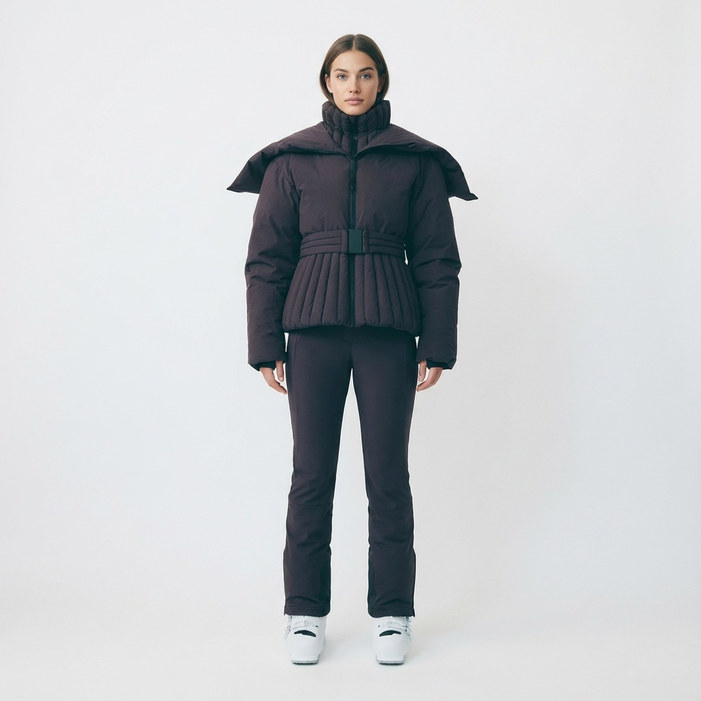 Waterafstotende ski-jas met afritsbare capuchon en getailleerde pasvorm voor dames