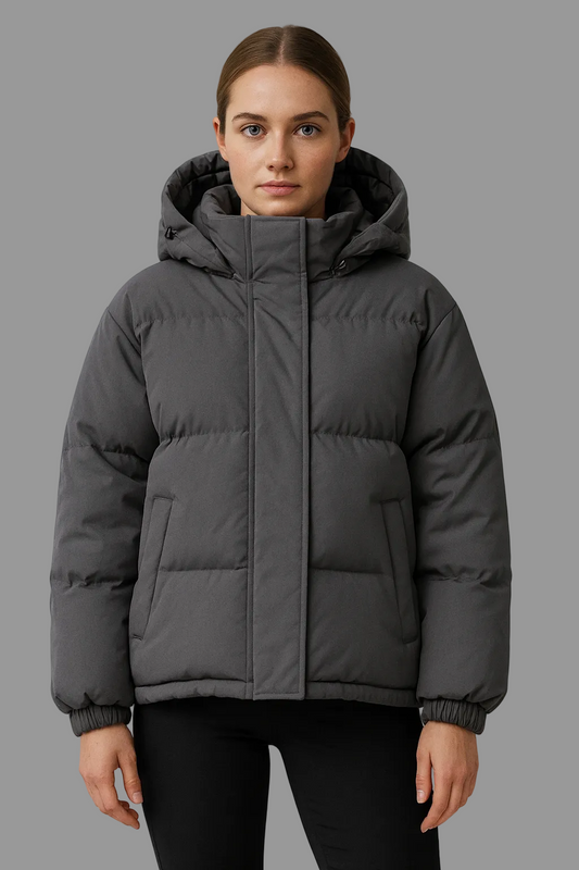 Gewatteerde winterjas met capuchon voor dames