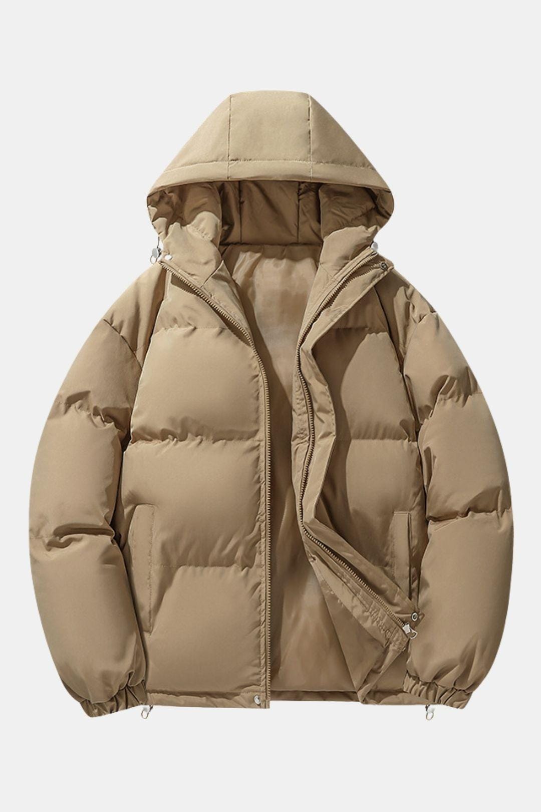 Gewatteerde winterjas met capuchon voor dames