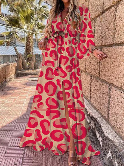 Vibrante zomerjurk met korte lengte en levendig dessin voor dames