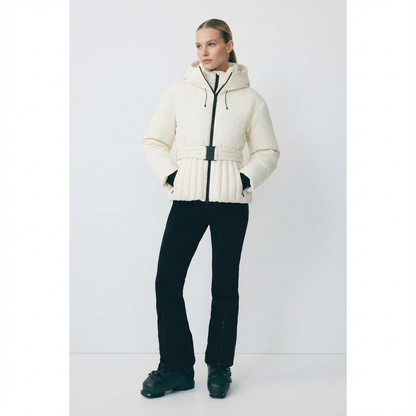 Waterafstotende ski-jas met afritsbare capuchon en getailleerde pasvorm voor dames