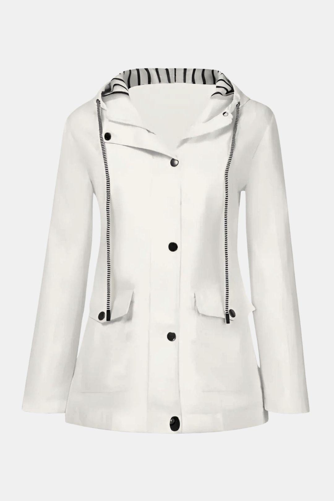 Waterdichte windjack dames met capuchon en rits