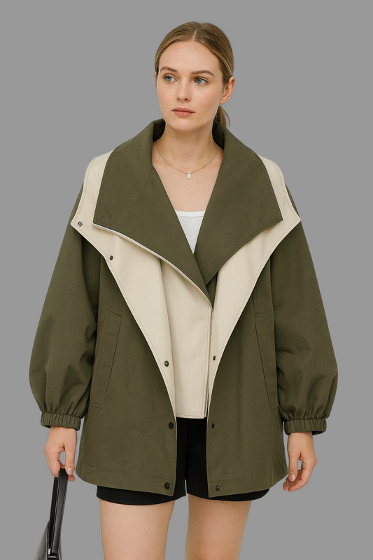 Waterdichte windbreaker dames met capuchon en taillekoord